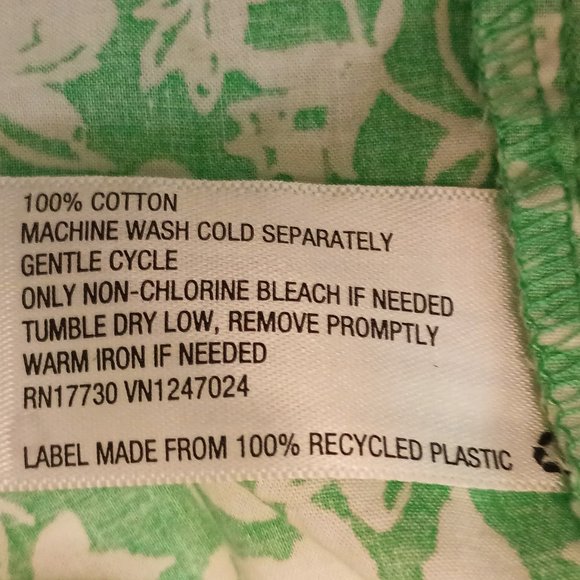 NEW Universal Thread™ Green Floral Women's Puff Short Sleeve Peasant Top - Picture 6 of 11